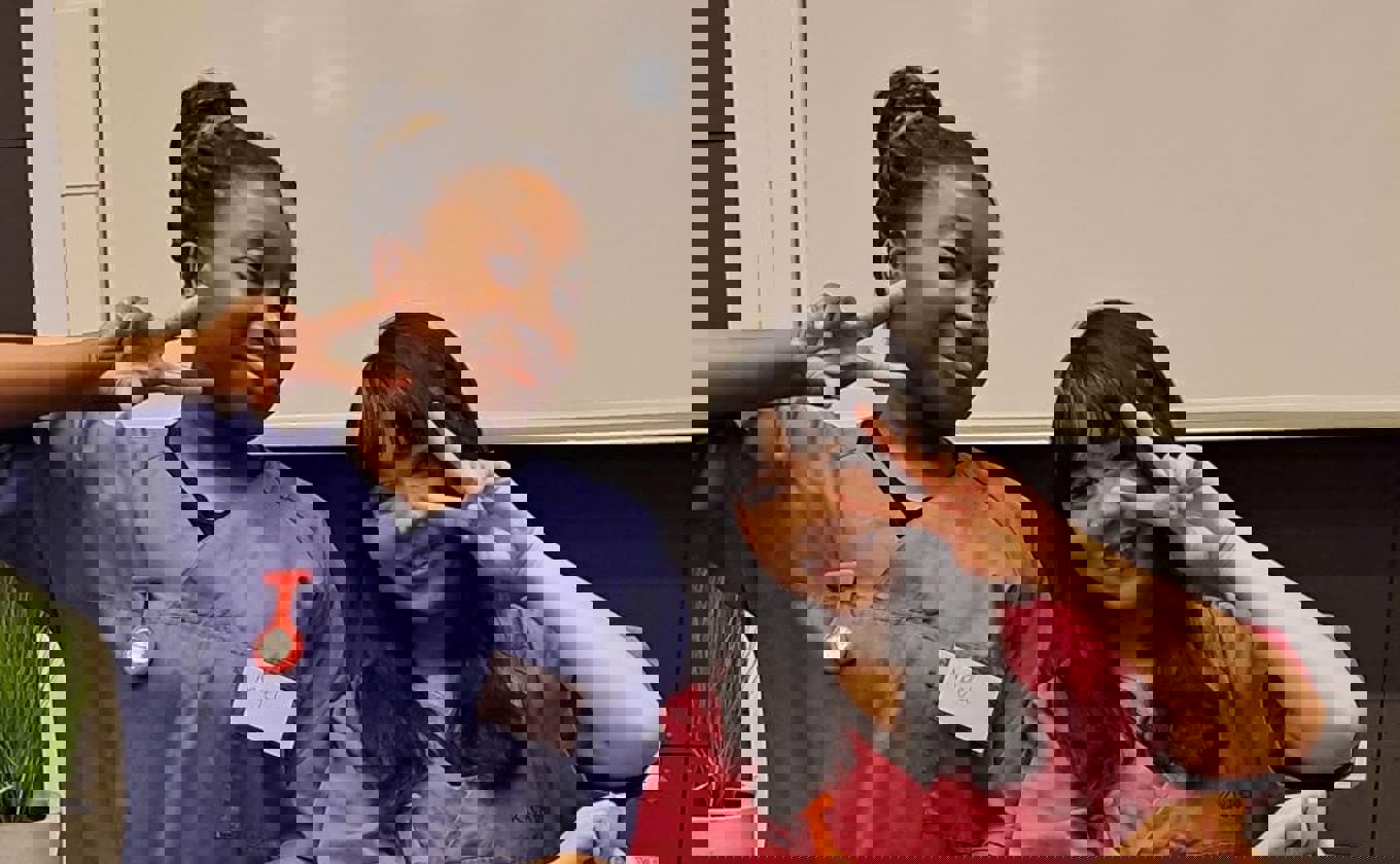 Helsefagarbeidere Angel og Samantha