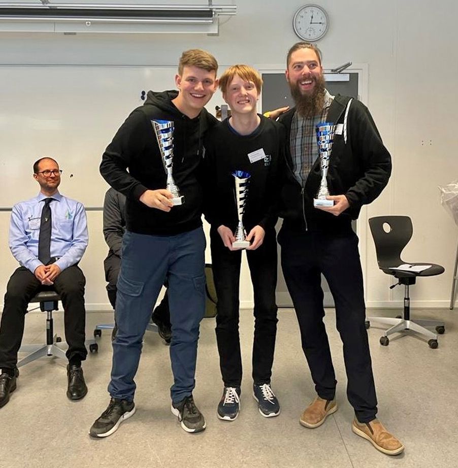 Vinnerlaget Noah (Sveits), Trym (Kuben) og Morten (Danmark)