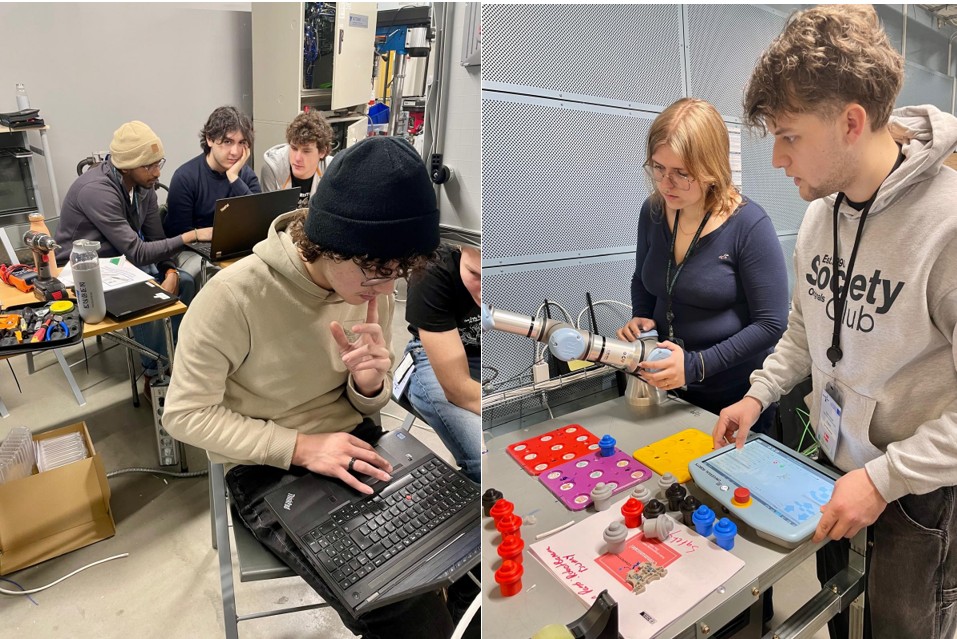 en gruppe mennesker som jobber på en bærbar PC