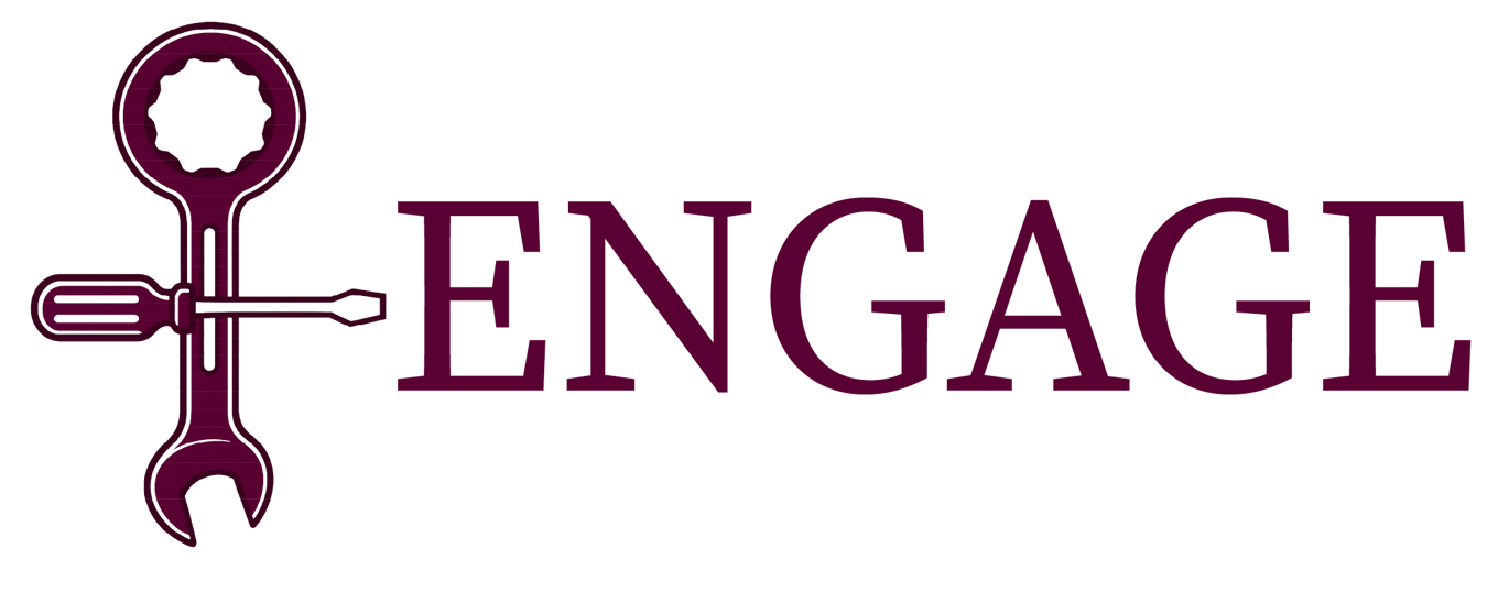 Logo ENGAGE_Dyp lilla med tekst