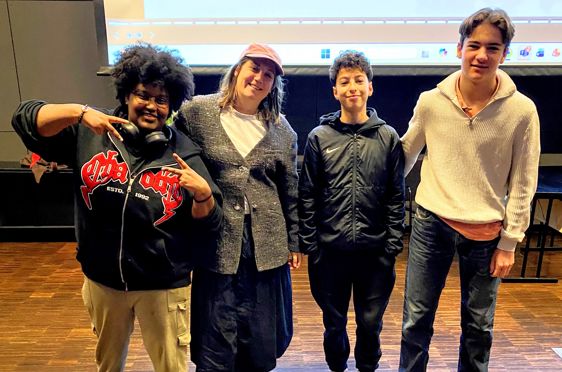 Delina Gebreslase, Julia Krohn, Hamza Khaled Almokahal og Theodor Skjølberg Schram.